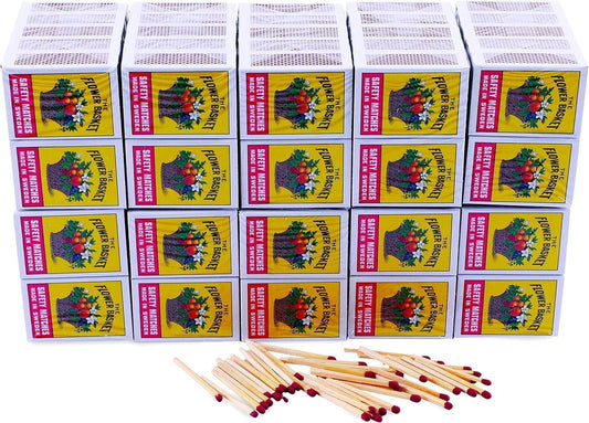 Flower Basket Safety Match Box 100 packets – Global Premium | VAPE DOKHA