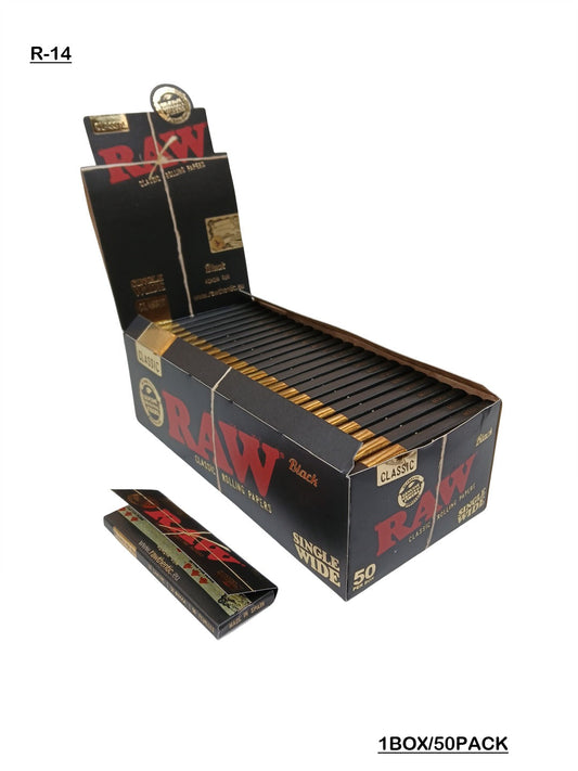 RAW_Black_Classic_Single_Wide_Rolling_Papers_box_vape_dokha