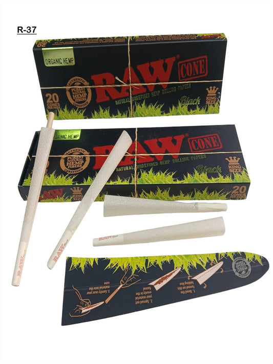 RAW_Black_Organic_Hemp_King_Size_Cones_20_Vape_Dokha