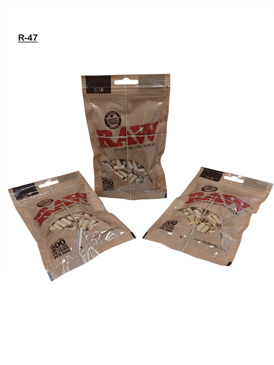 RAW_Natural_Unrefined_Rolling_Papers_and _slim_Cellulose_Filters_ 200_Count_vape_dokha