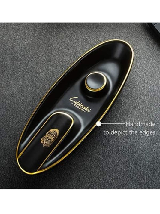 LUBINSKI Chinese Ceramic Cigar Ashtray