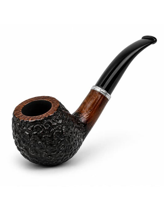 Black Rustic Briar Tobacco Pipe