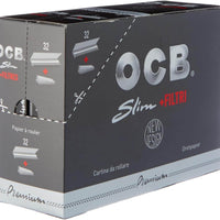 OCB Long Black Paper Plus Tips, 32 Packets