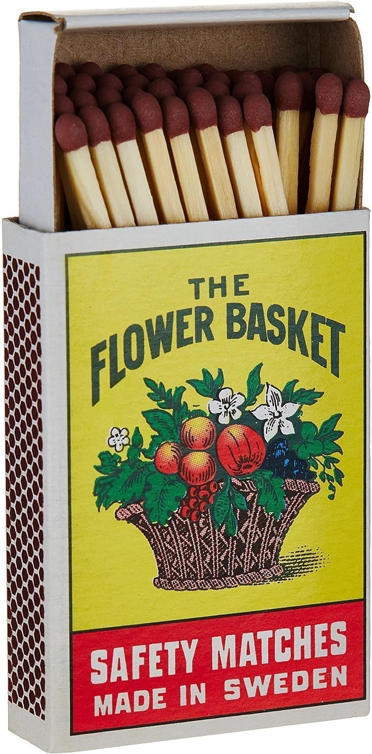 Flower Basket Safety Match Box 100 packets – Global Premium | VAPE DOKHA