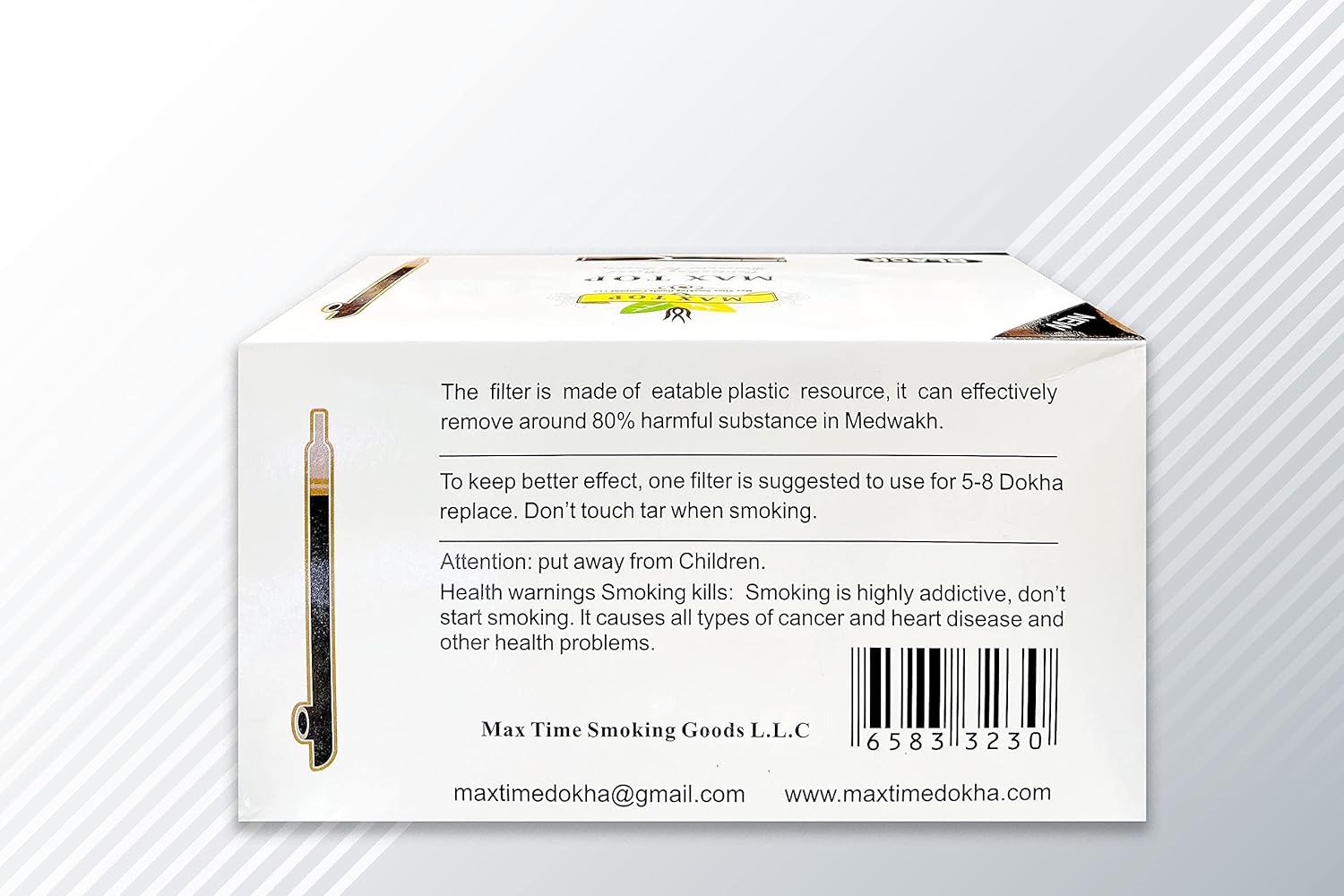 Max top medwakh filter 144 pcs – Global Premium | VAPE DOKHA
