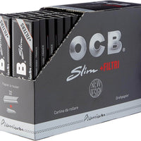 OCB Long Black Paper Plus Tips, 32 Packets
