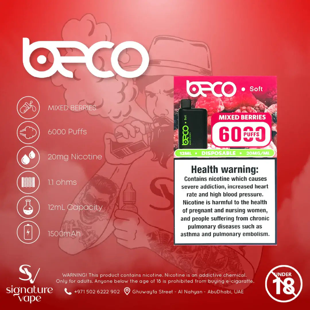 BECO SOFT 6000 PUFFS 20MG – Global Premium | VAPE DOKHA