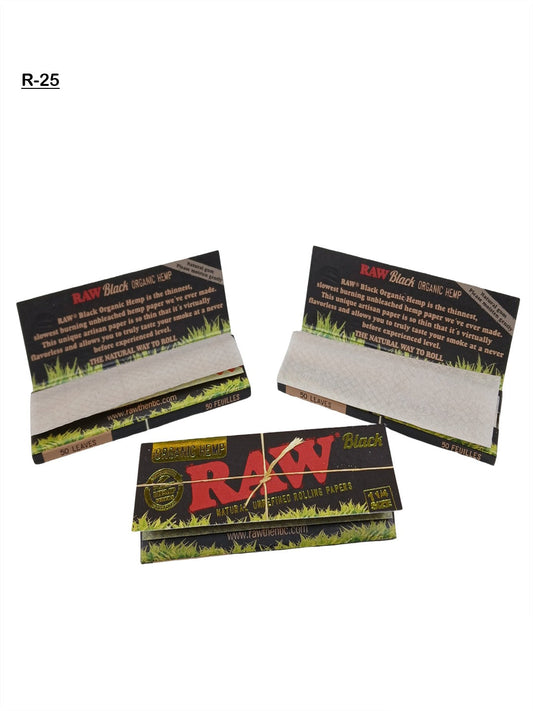 RAW_Black_Organic_Hemp_1 1/4_Rolling_Papers_vpae_dokha