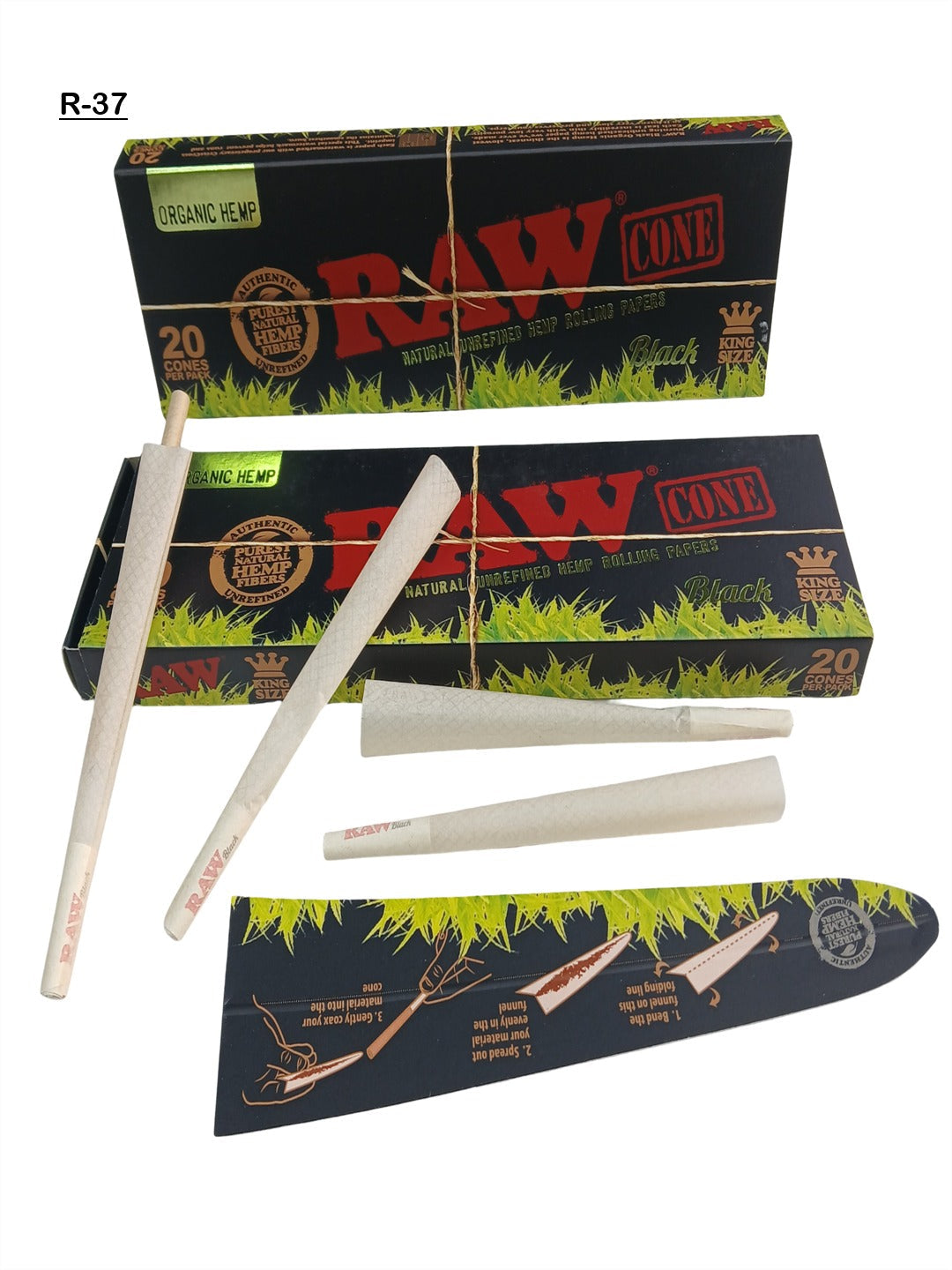 RAW_Black_Organic_Hemp_King_Size_Cones_20_Vape_Dokha