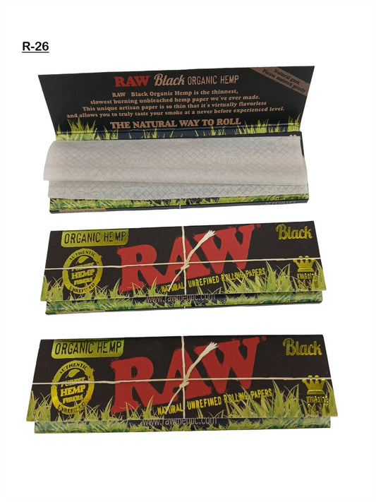 RAW_Black_Organic_Hemp_King_Size_Slim_Rolling_Papers_vape_dokha