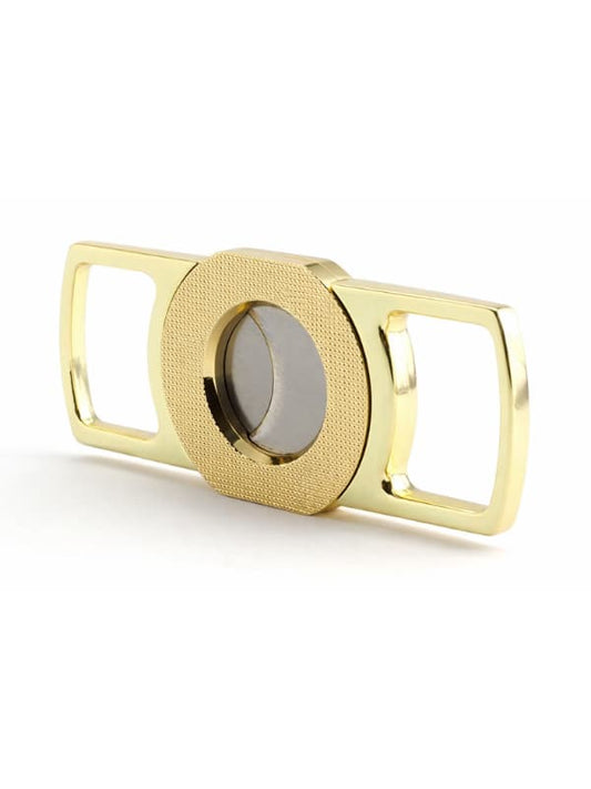 Premium Double Guillotine Cigar Cutter – Gold Finish