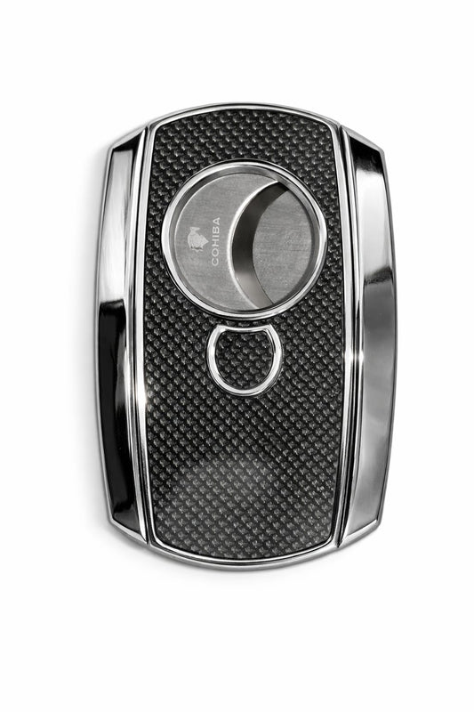 Cohiba Carbon-Fibre Guillotine Cigar Cutter — Chrome Finish