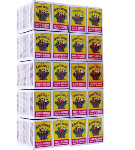 Flower Basket Safety Match Box 100 packets